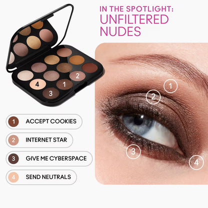 MAC Cosmetics Paleta de Sombras de Alta Pigmentación Connect In Colour Unfiltered Nudes