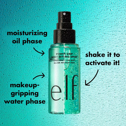 e.l.f. Cosmetics Spray Fijador Bifásico de Maquillaje Efecto Luminoso Power Grip