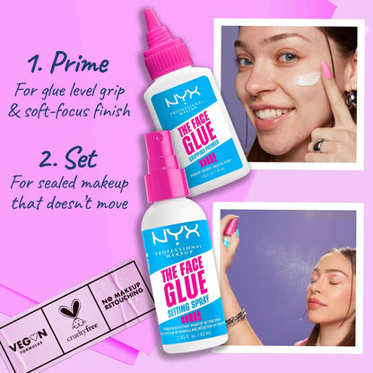 NYX Professional Makeup Spray Fijador de Maquillaje de Alta Adherencia The Face Glue