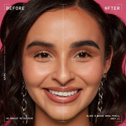 NYX Lápiz Mecánico para Cejas de Alta Precisión Blade and Shade Nano Brow