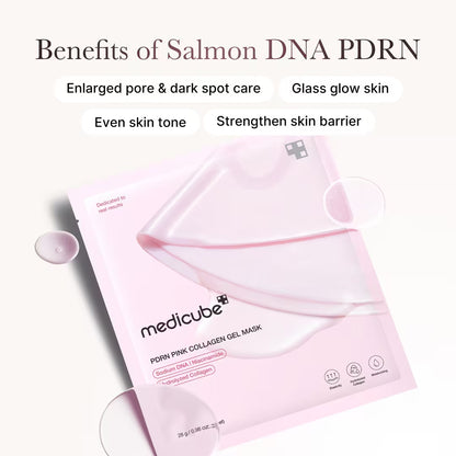 Medicube Mascarilla de Hidrogel Rejuvenecedora PDRN Pink Collagen Gel Mask